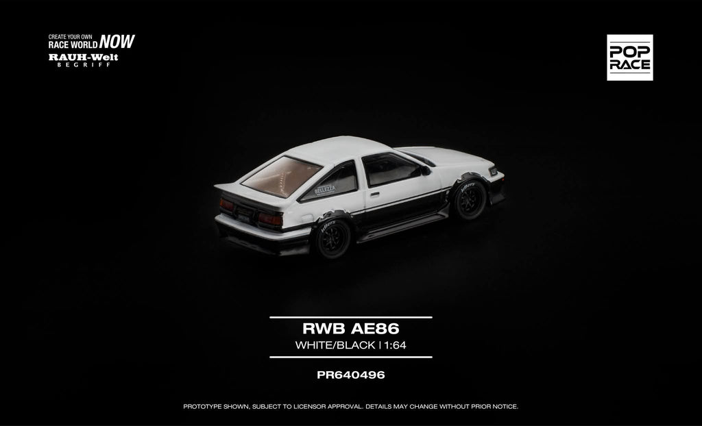 [PRE ORDER] POP RACE AE86 - WHITE BLACK CODE PR640496