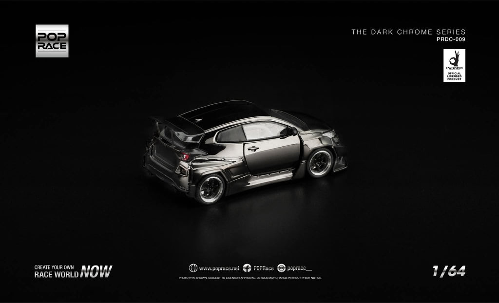 [PRE ORDER] POP RACE TOYOTA YARIS - BLACK CHROME CODE PRDC009