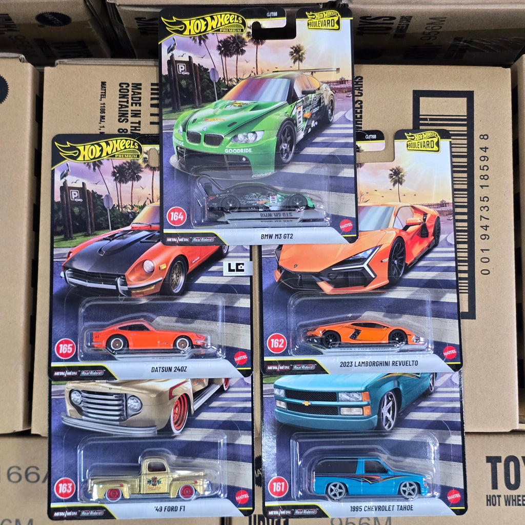 HOT WHEELS PREMIUM BOULEVARD DASH K COMPLETE SET 5PCS (161-165)