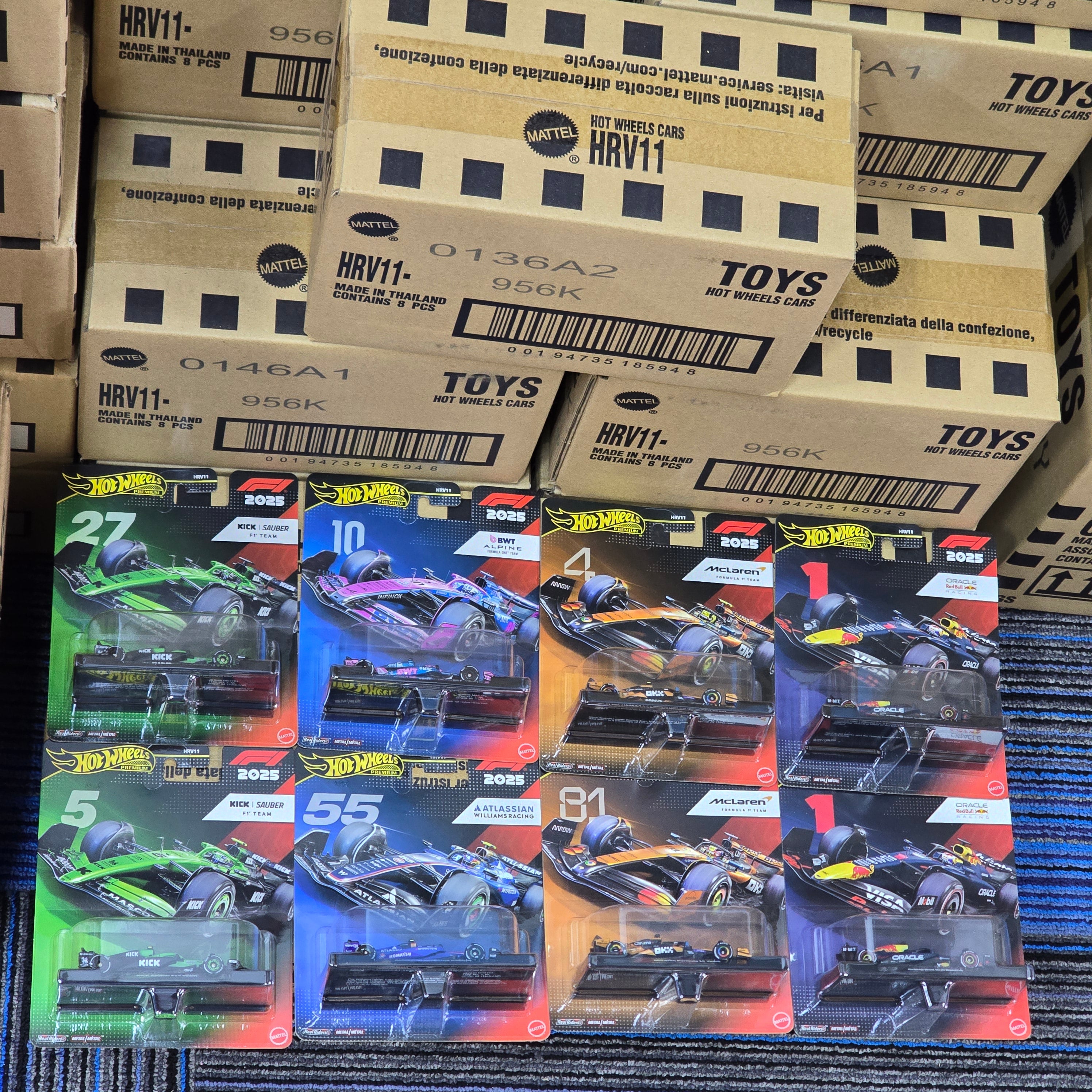 HOT WHEELS 8pcs of F1 PREMIUM CAR CULTURE DASH K 2025 SEALED CASE