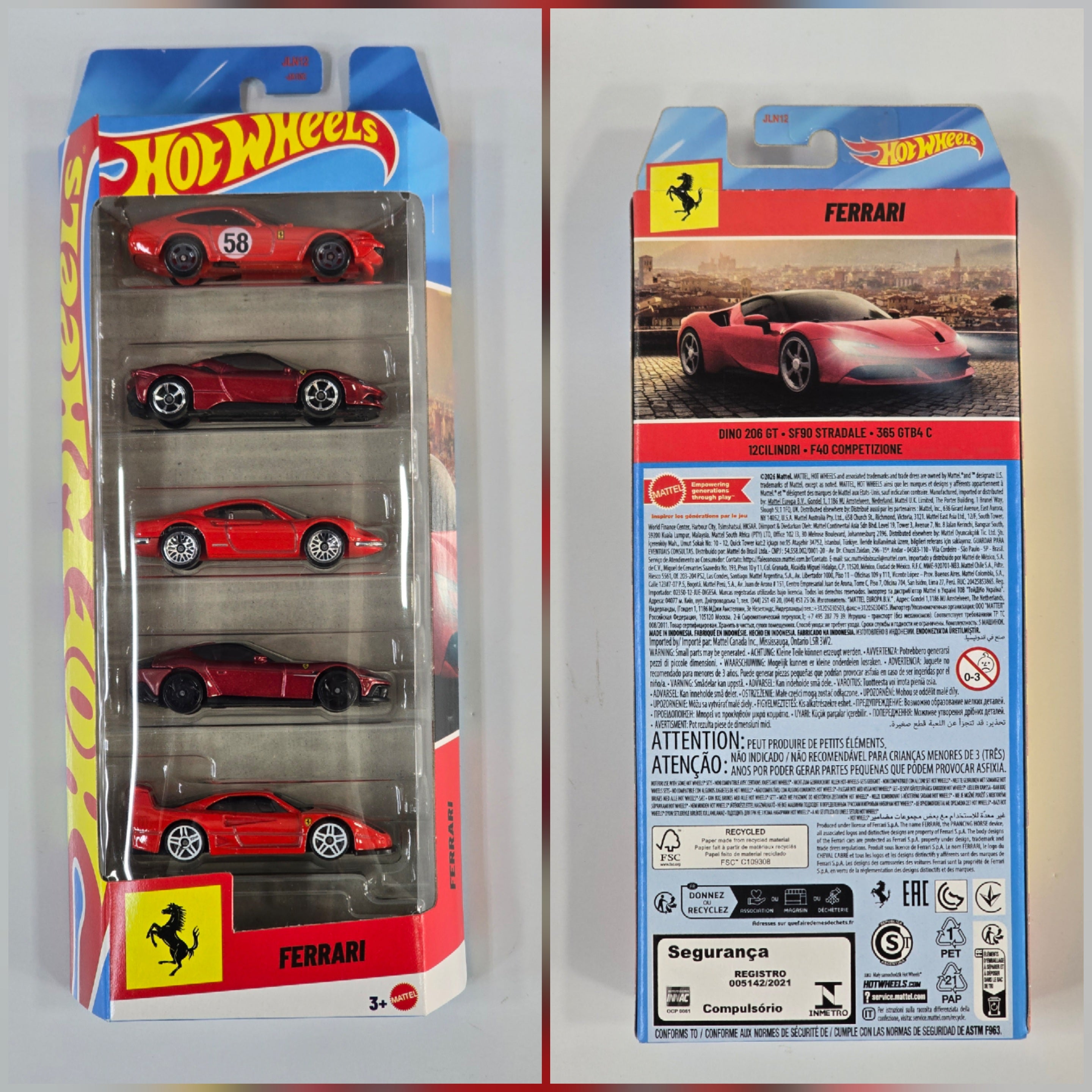 HOT WHEELS FERRARI 5 PACK 2026