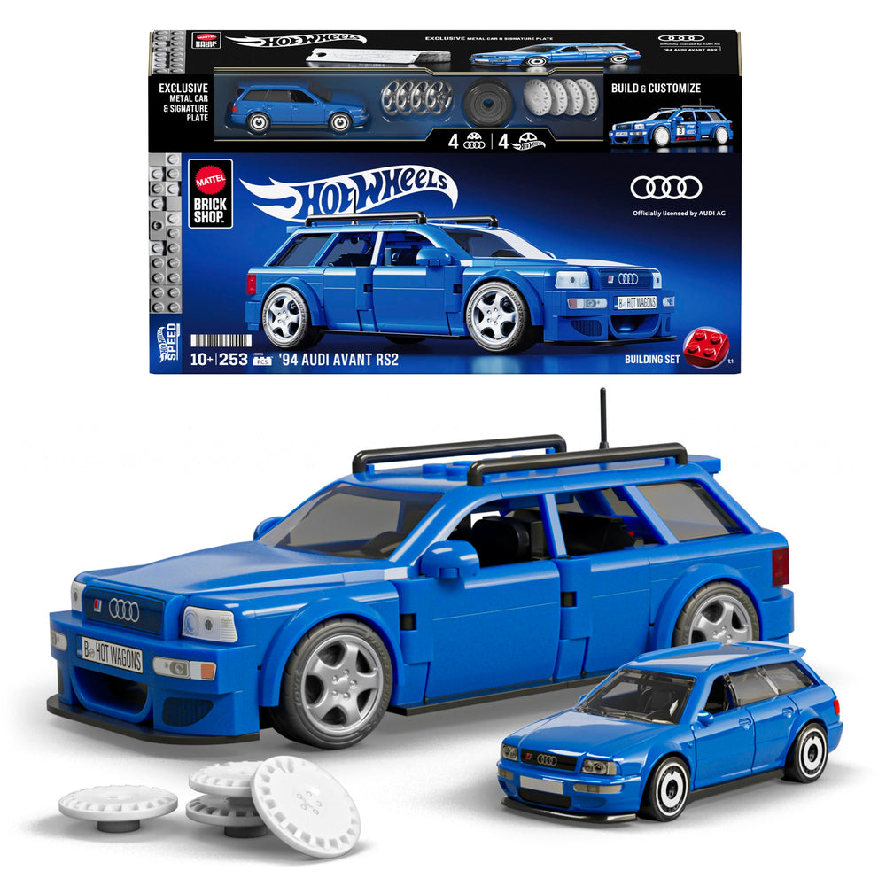 MATTEL BRICK SHOP HOT WHEELS ’94 AUDI AVANT RS2 BUILDING SET