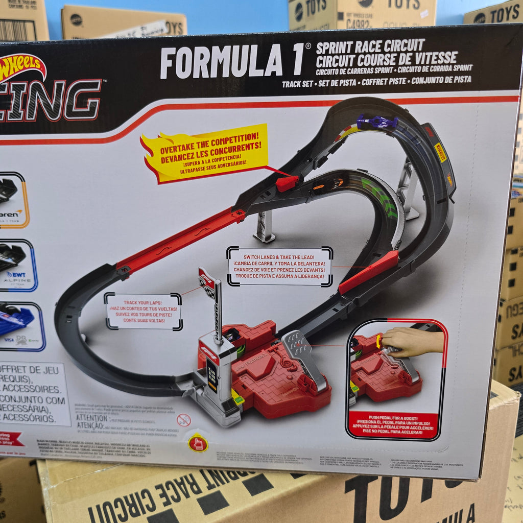 HOT WHEELS RACING FORMULA 1 SPRINT RACE CIRCUIT TRACKSET WITH 3 F1 CARS
