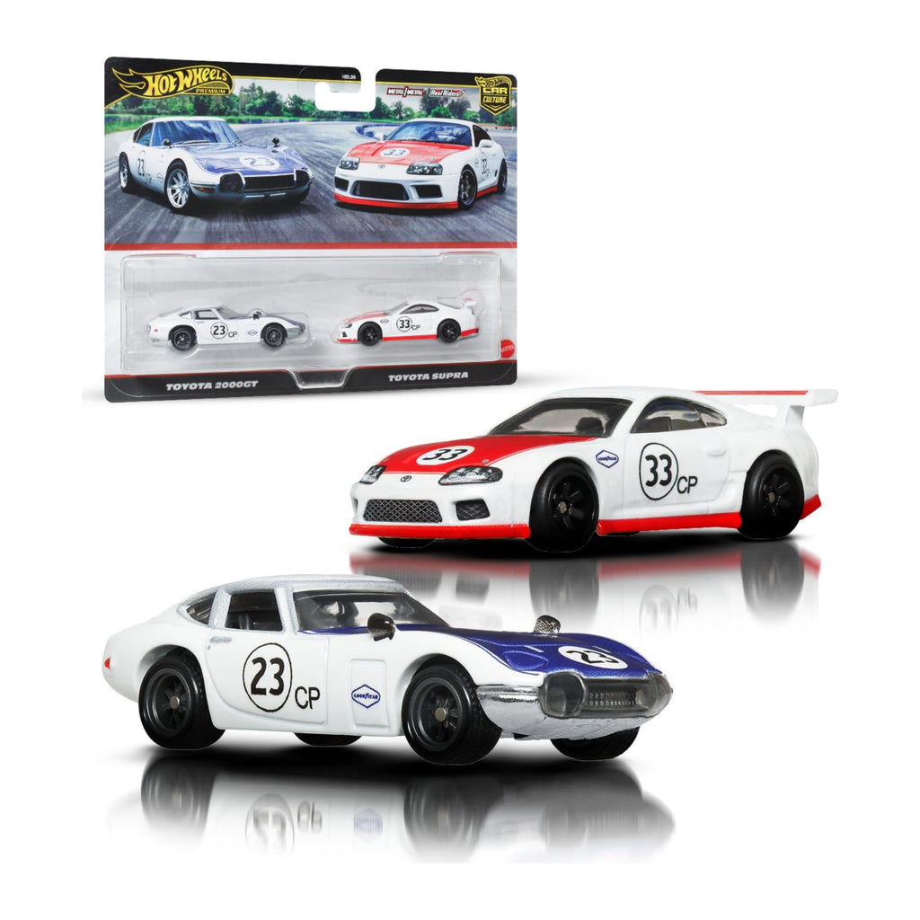 HOT WHEELS PREMIUM TWIN PACK TOYOTA 2000GT + TOYOTA SUPRA