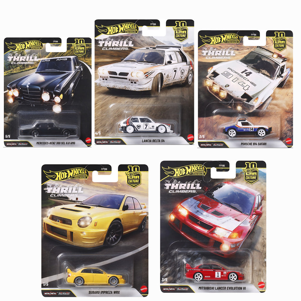 [PRE ORDER] HOT WHEELS PREMIUM THRILL CLIMBERS COMPLETE SET 5PCS