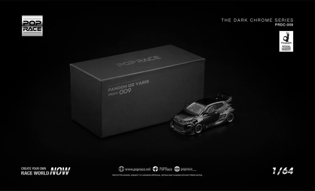 [PRE ORDER] POP RACE TOYOTA YARIS - BLACK CHROME CODE PRDC009