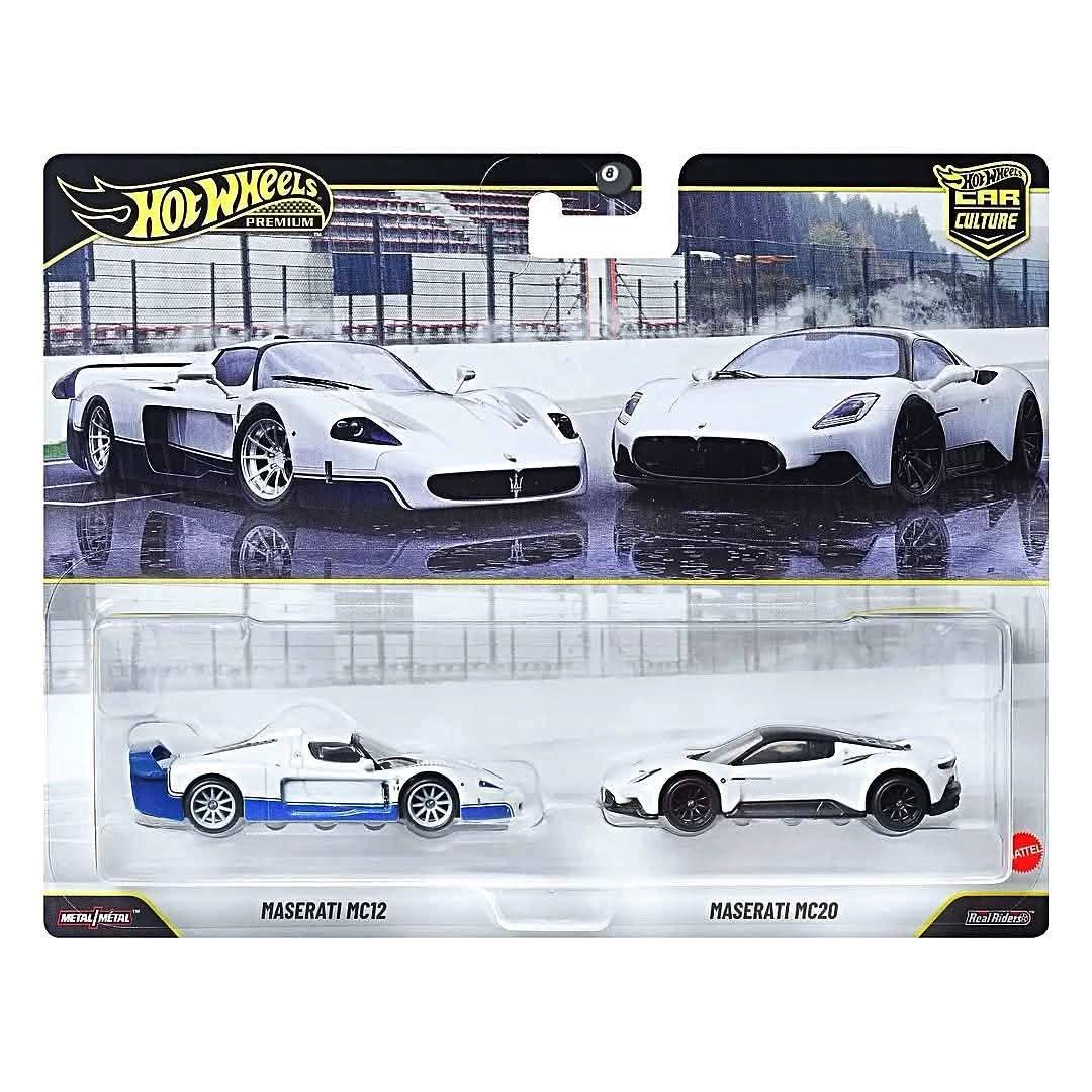 2026 HOT WHEELS PREMIUM TWIN PACK COMPLETE SET OF 3PCS MASERATI