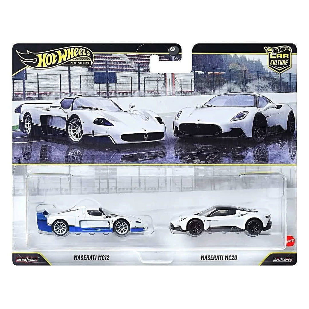 2026 HOT WHEELS PREMIUM TWIN PACK COMPLETE SET OF 3PCS MASERATI MC12 CORVETTE Z06 TOYOTA CHASER JZX