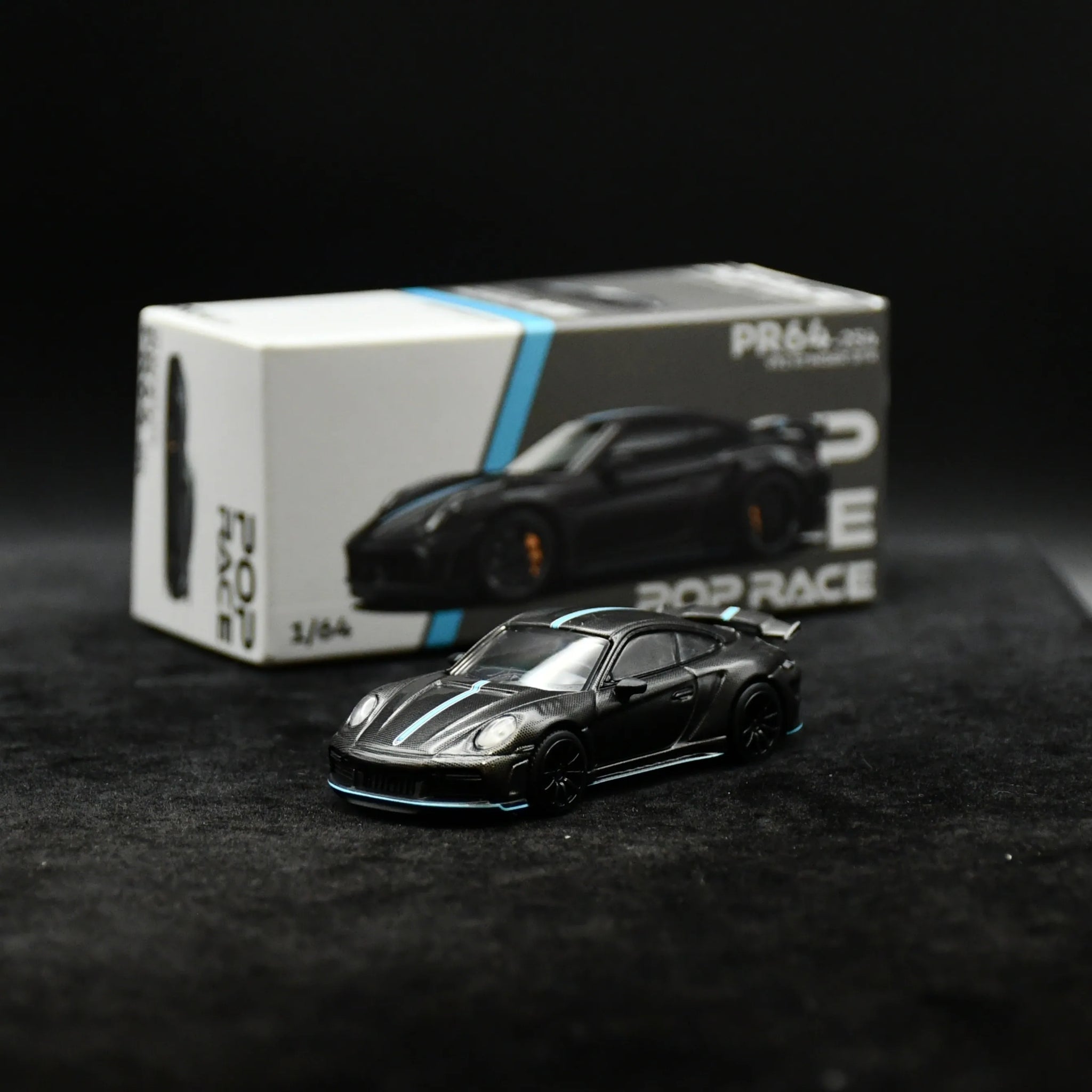 POP RACE 992 STINGER GTR CARBON EDITION BLUELINE 1/64 SEALED BOX