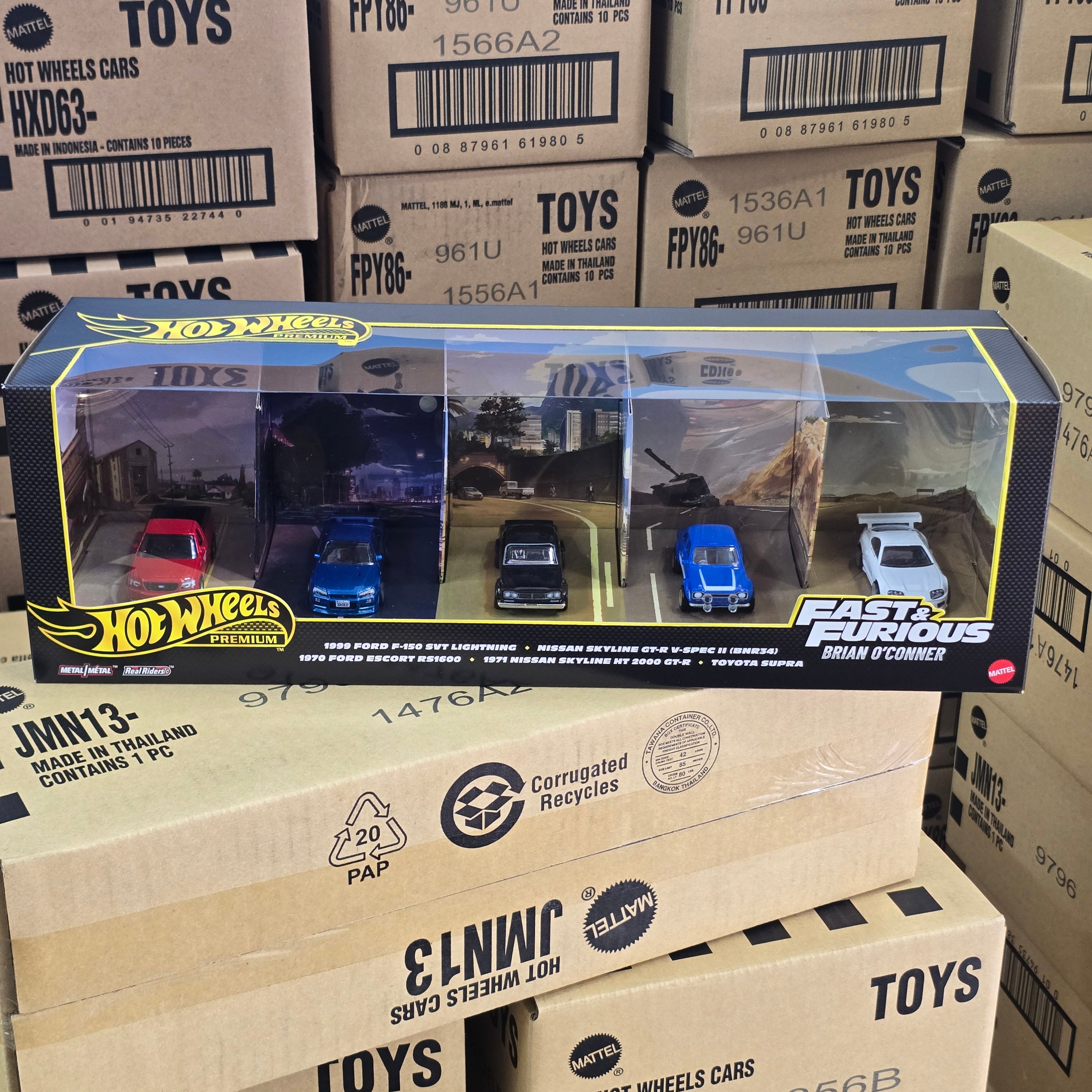 Hot Wheels Premium Fast & Furious – Brian O'Conner 5-Car Diorama Set