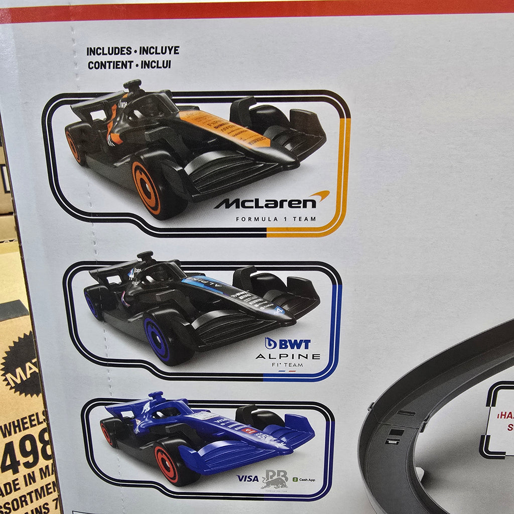 HOT WHEELS RACING FORMULA 1 SPRINT RACE CIRCUIT TRACKSET WITH 3 F1 CARS