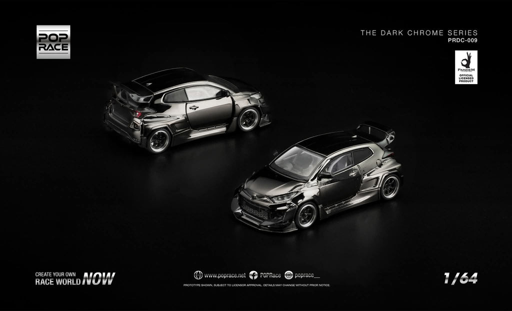 [PRE ORDER] POP RACE TOYOTA YARIS - BLACK CHROME CODE PRDC009