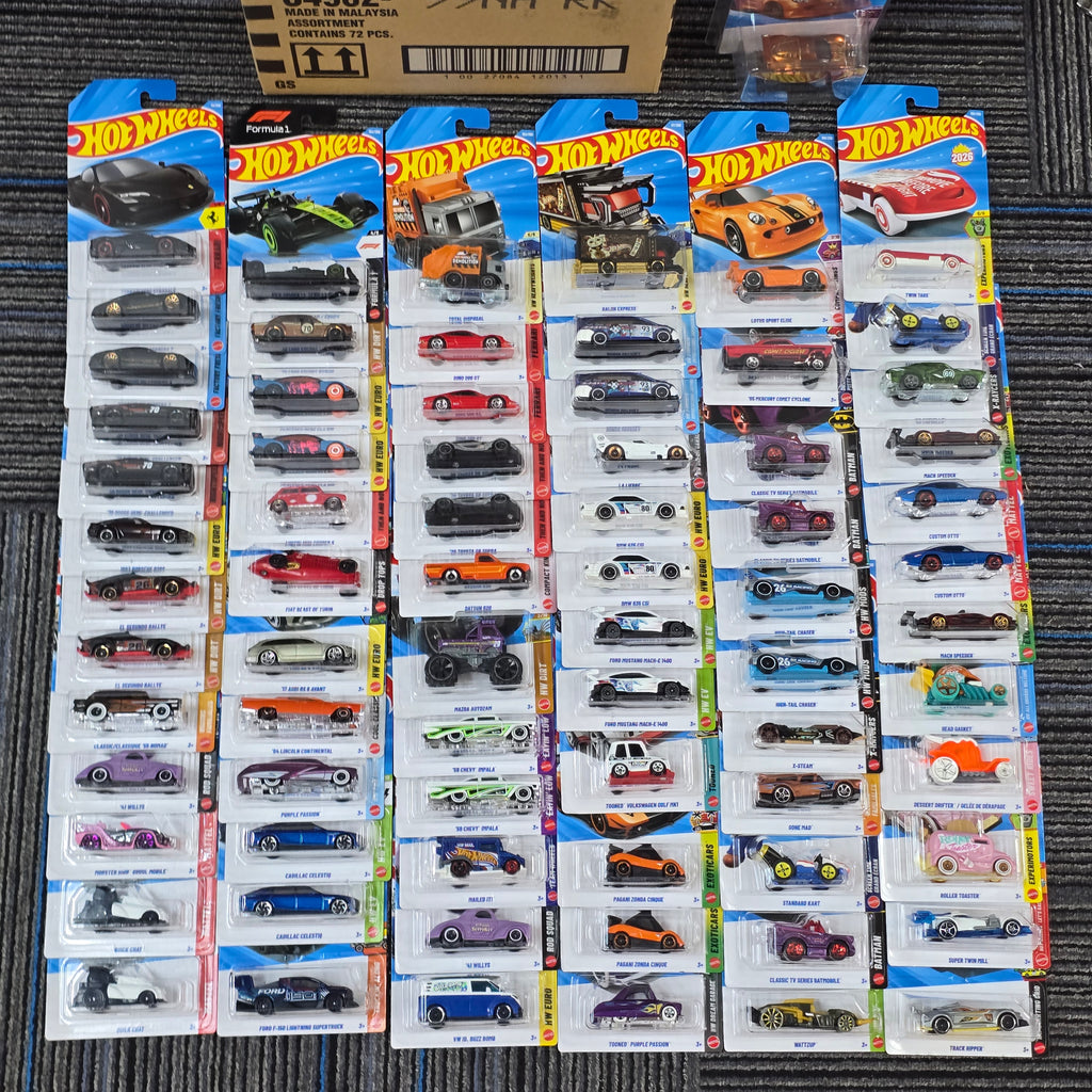 HOT WHEELS MAINLINE CASE H 2026 72pcs IN SEALED BOX