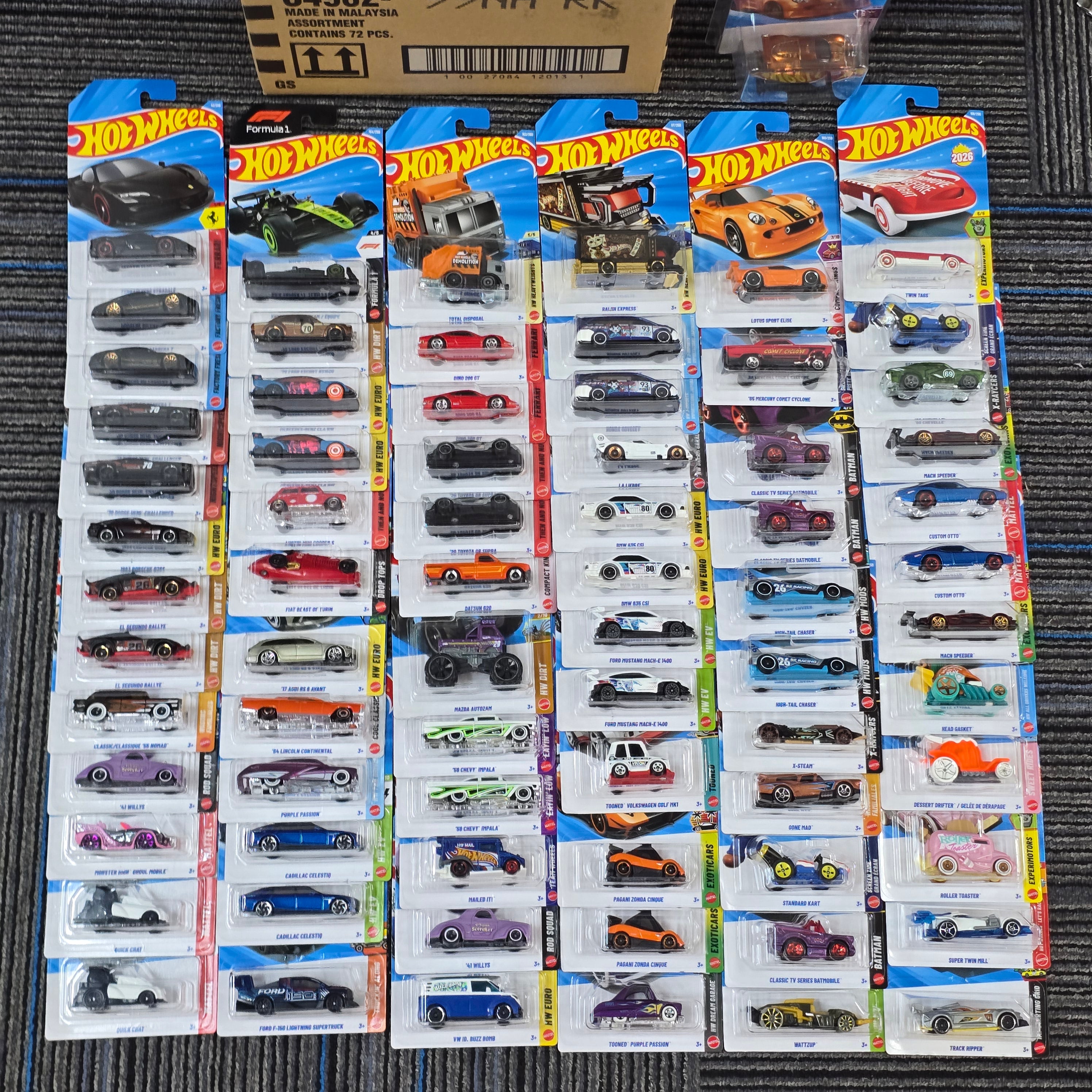 HOT WHEELS MAINLINE CASE H 2026 72pcs IN SEALED BOX