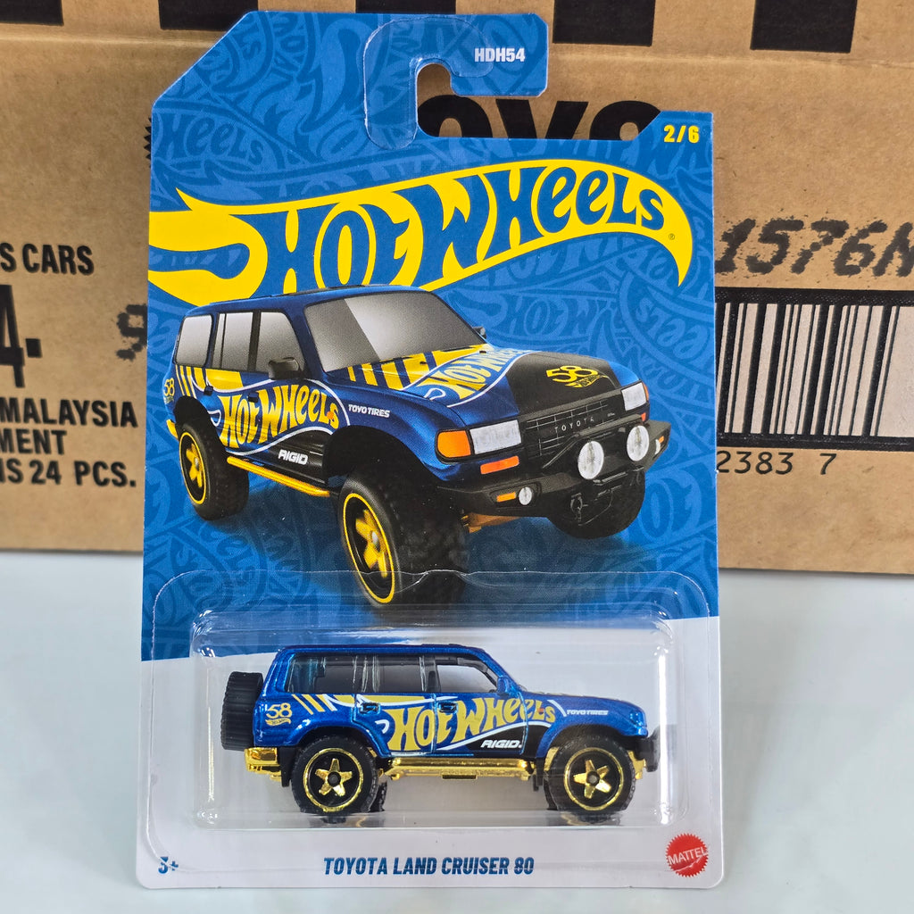 HOT WHEELS 2026 58th ANNIVERSARY BLUE AND GOLD CHROME PEARL COMPLETE SET DASH K