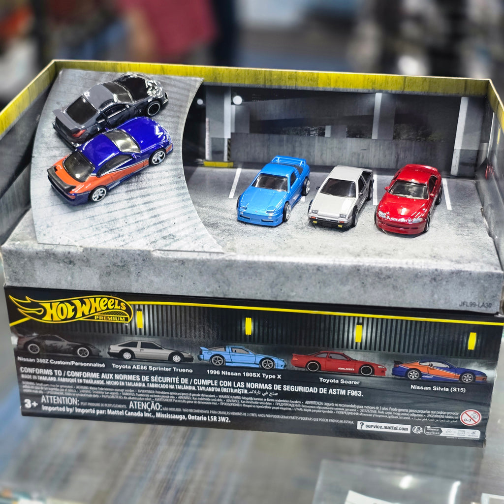 HOT WHEELS PREMIUM BOX SET GARAGE - 5 PCS CAR FAST & FURIOUS