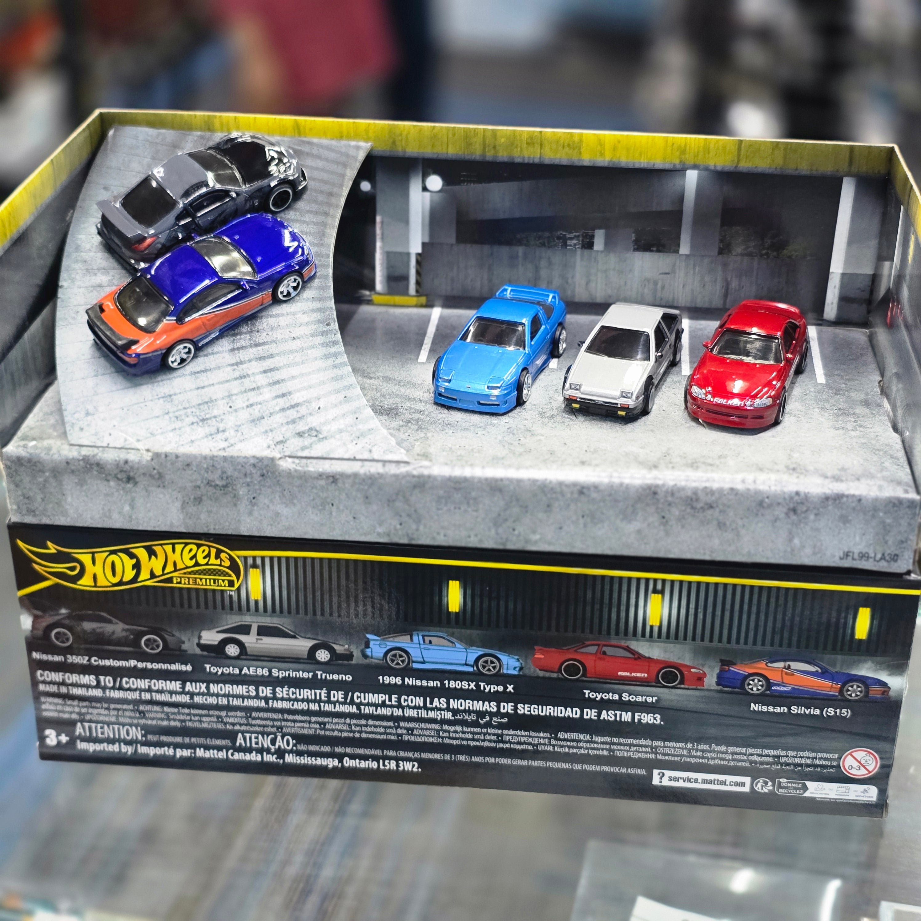 HOT WHEELS PREMIUM BOX SET GARAGE - 5 PCS CAR FAST & FURIOUS