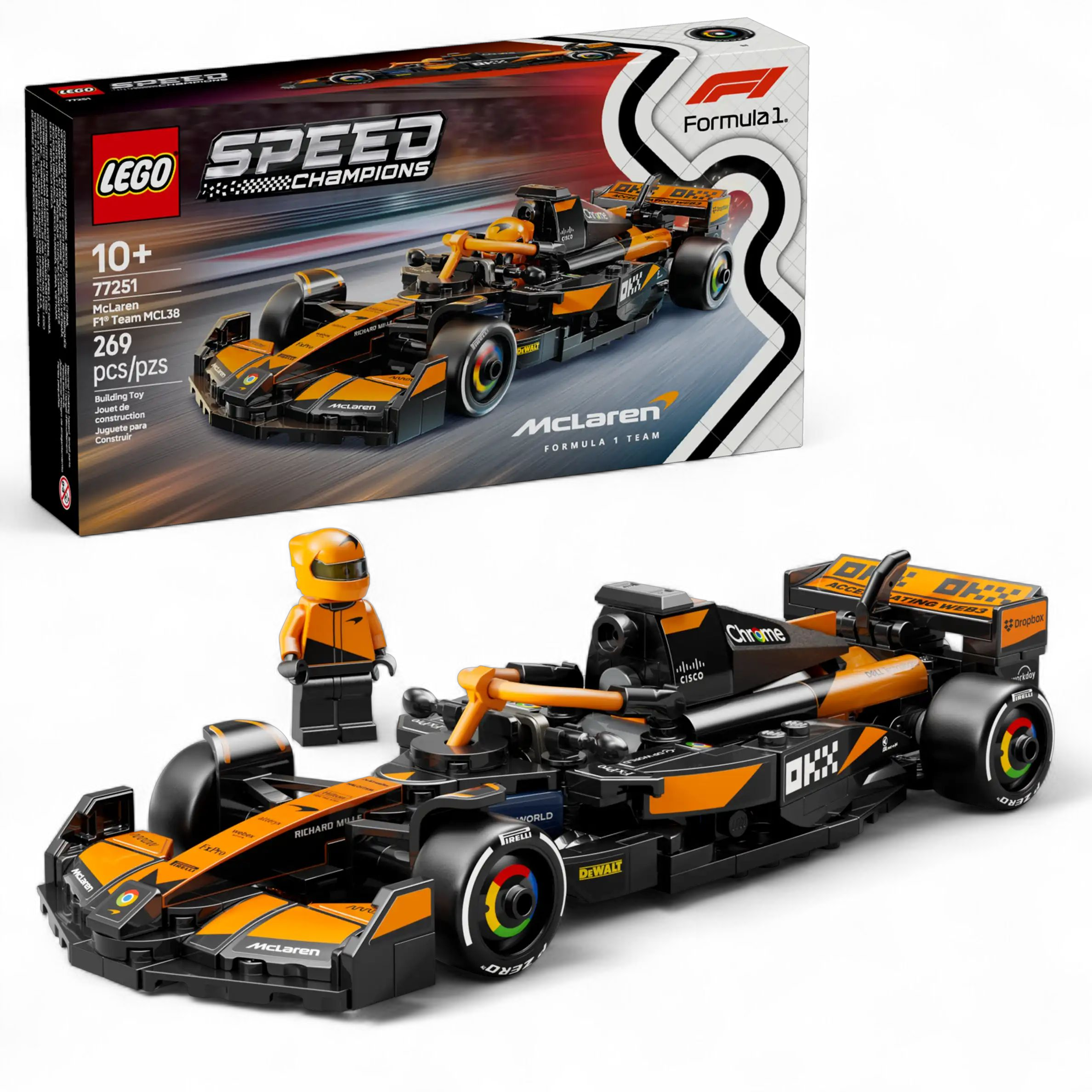 LEGO 77251 McLaren F1® Team MCL38 Race Car 269pcs