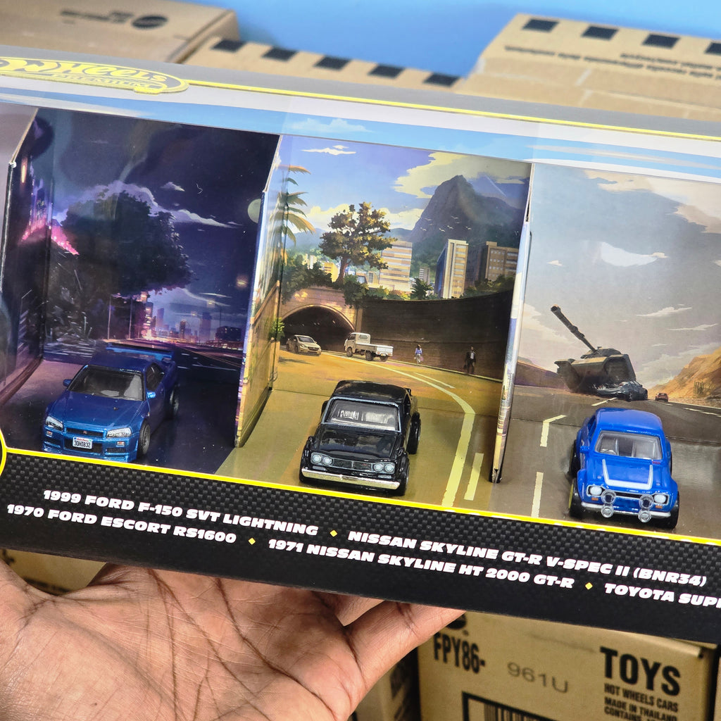 Hot Wheels Premium Fast & Furious – Brian O'Conner 5-Car Diorama Set