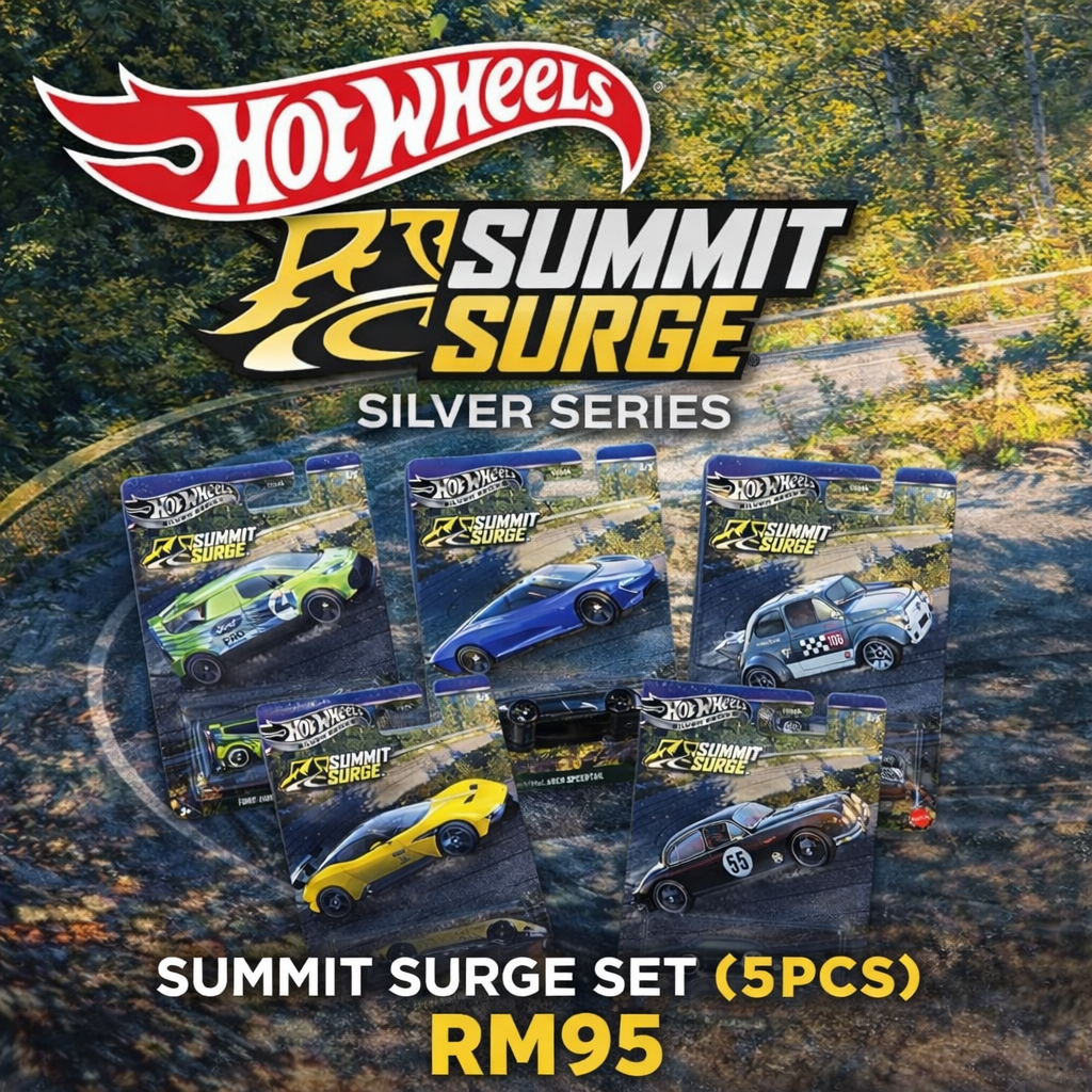 COMPLETE SET HOT WHEELS EXCLUSIVE SILVER SERIES SUMMIT SURGE 2026 5PCS