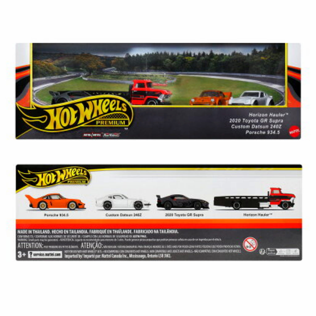 HOT WHEELS PREMIUM BOX SET GARAGE - 4 PCS RACE DAY