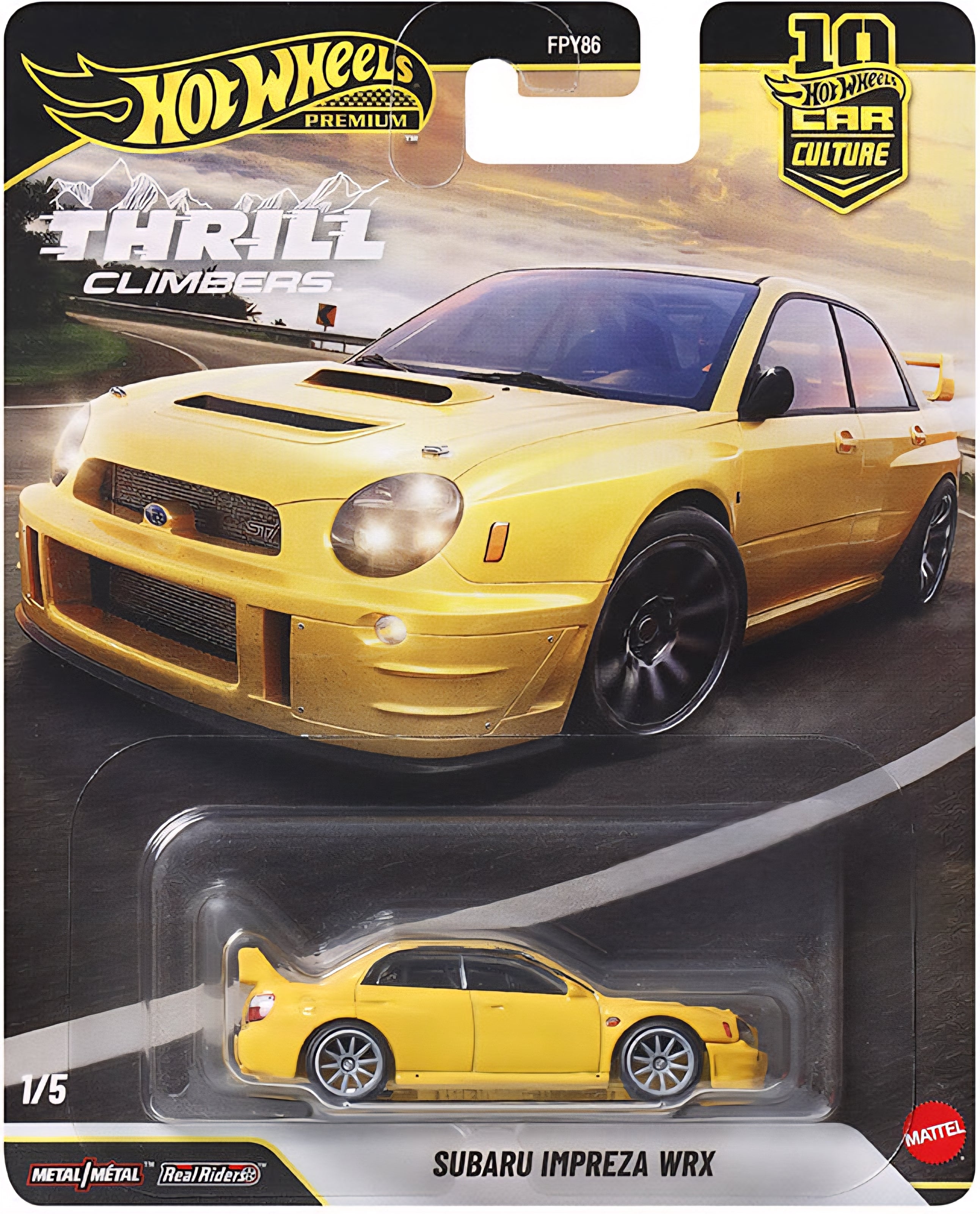 HOT WHEELS PREMIUM SUBARU IMPREZA WRX THRILL CLIMBERS
