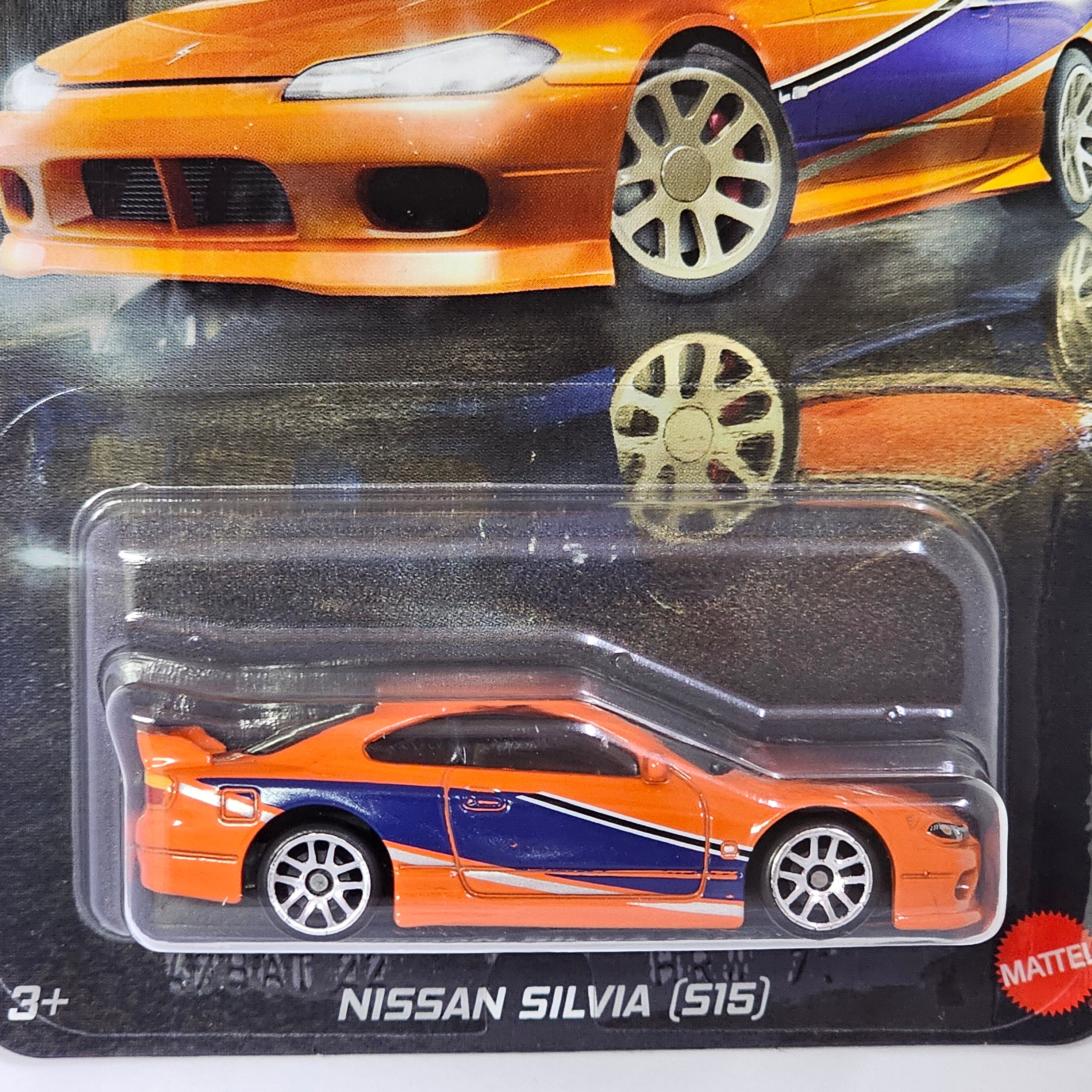 2025 HOT WHEELS NISSAN SILVIA (S15) EXCLUSIVE SILVER SERIES FAST AND FURIOUS GRAPHIC REMIX