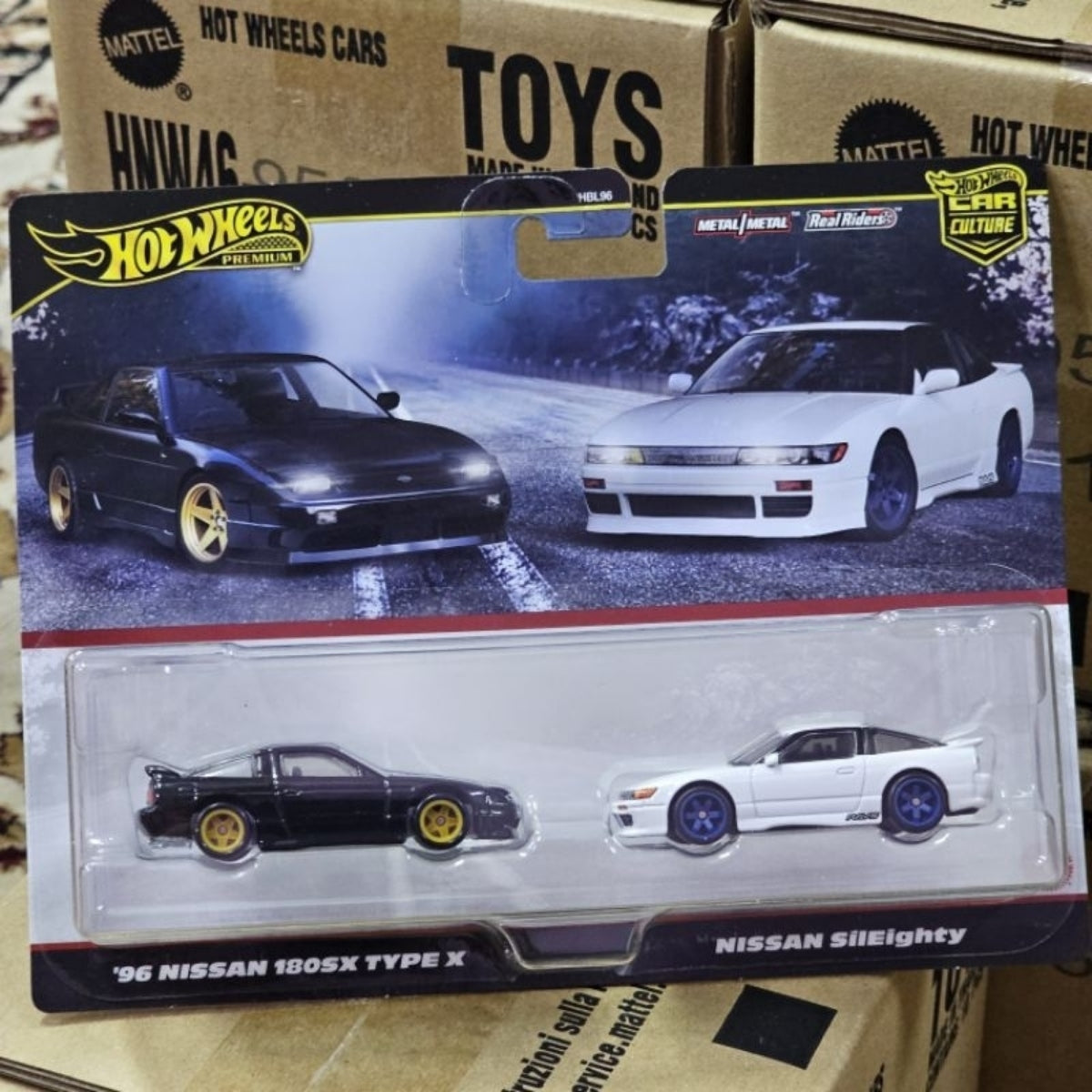 HOT WHEELS PREMIUM TWIN PACK '96 NISSAN 180SX TYPE X + NISSAN SilEighty