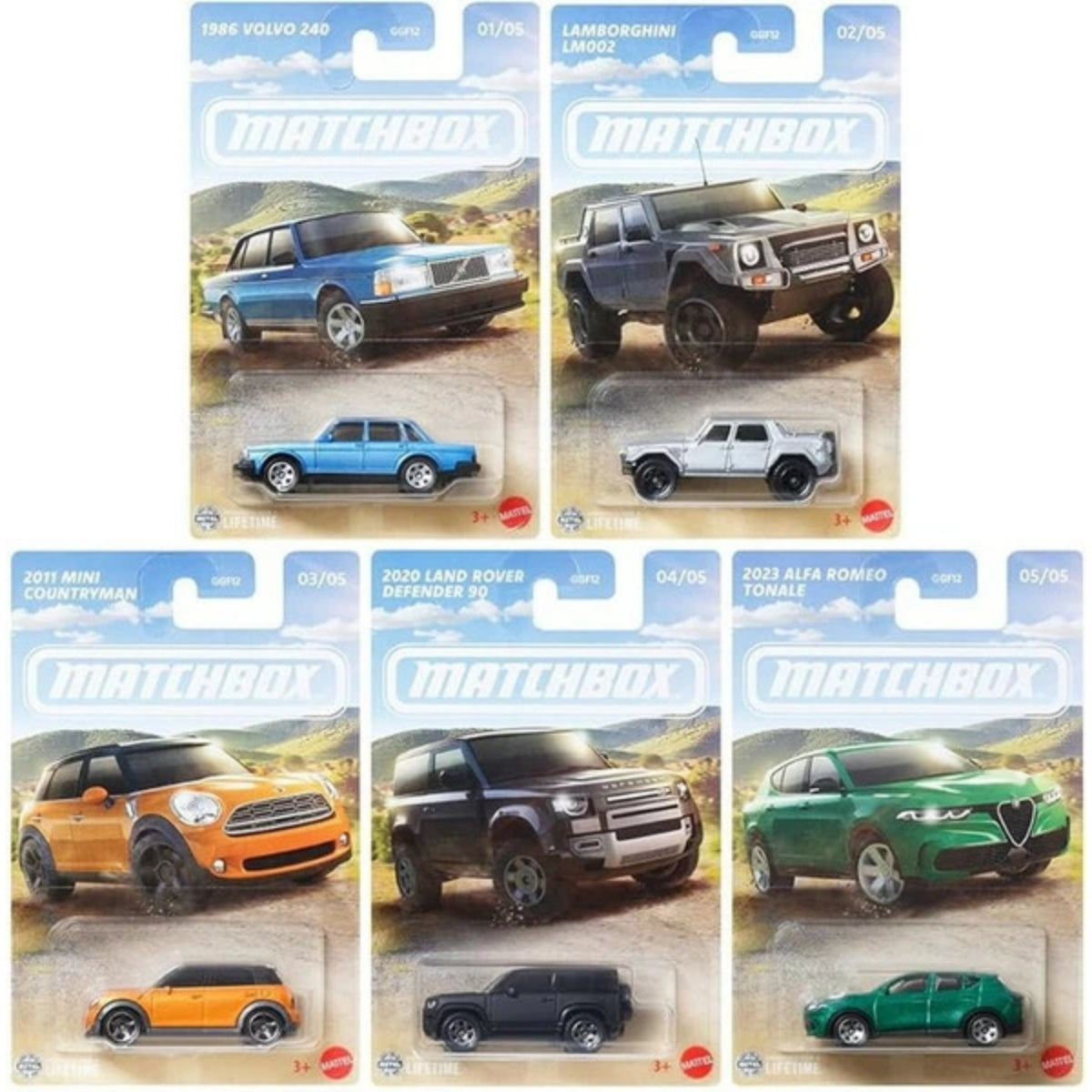 MATCHBOX 2025 EUROPEAN COMPLETE SET OF 5 PCS