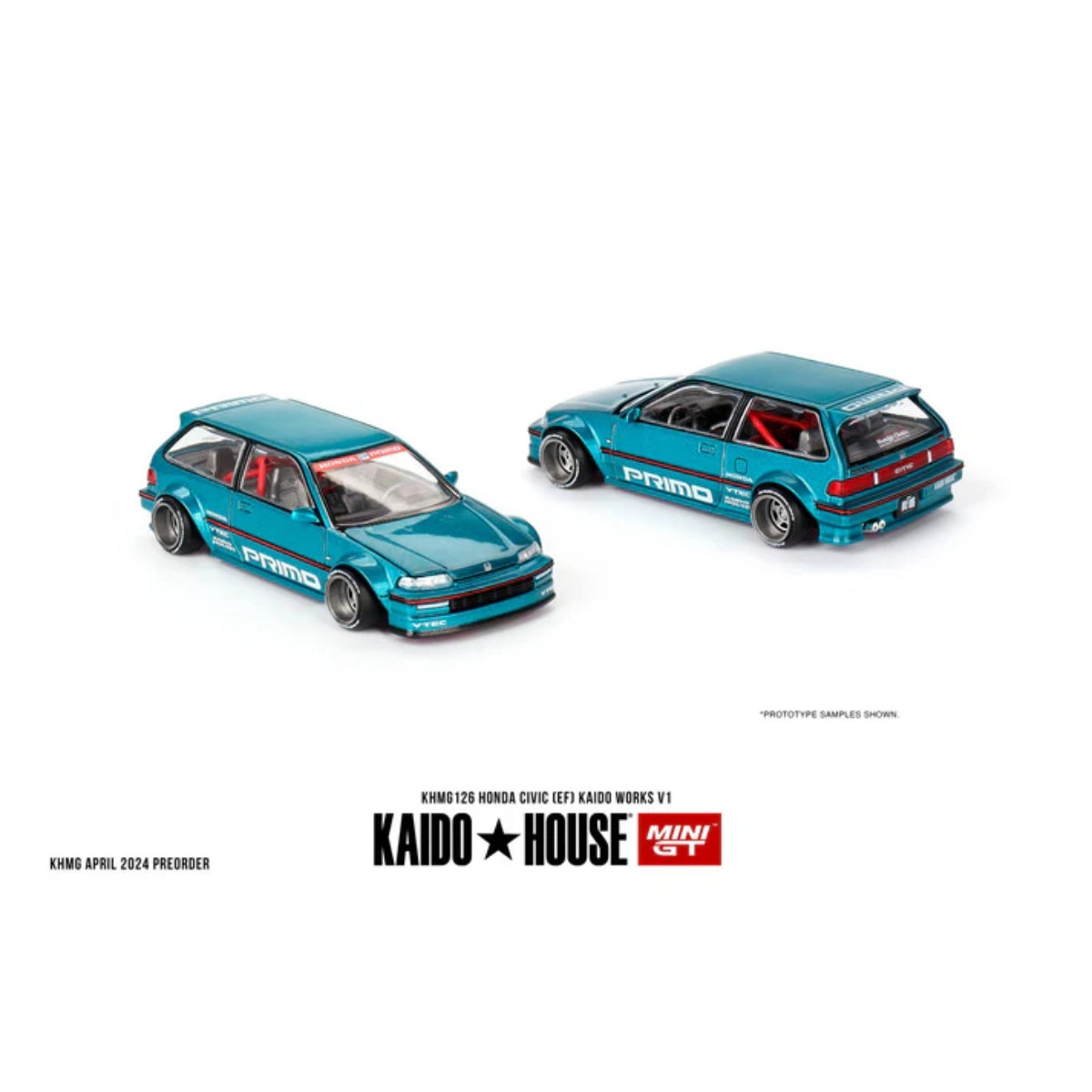 KAIDO HOUSE x MINI GT HONDA CIVIC EF KAIDO WORKS V1 KHMG126 #126