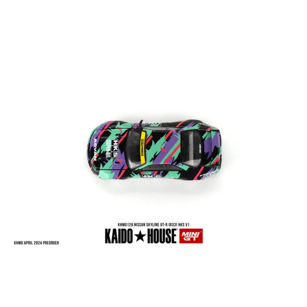 KAIDO HOUSE x MINI GT NISSAN SKYLINE GT-R R33 HKS V1 KHMG129 #129