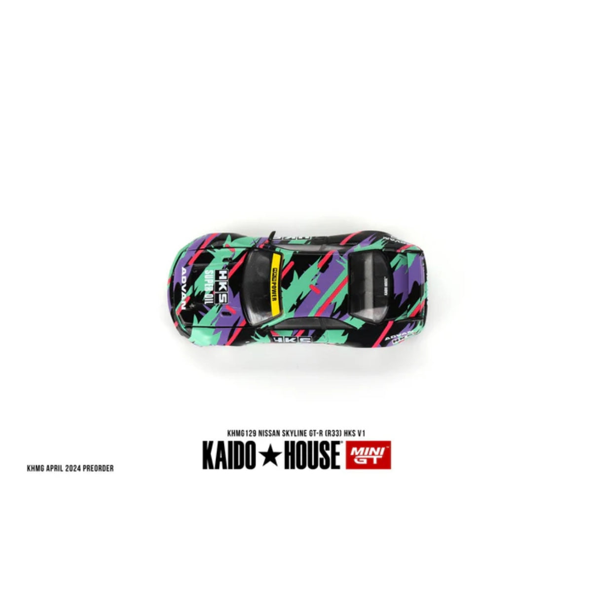 KAIDO HOUSE x MINI GT NISSAN SKYLINE GT-R R33 HKS V1 KHMG129 #129