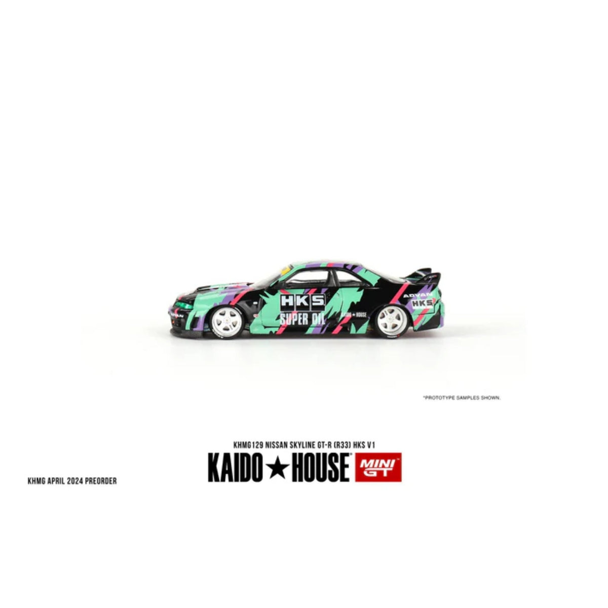 KAIDO HOUSE x MINI GT NISSAN SKYLINE GT-R R33 HKS V1 KHMG129 #129