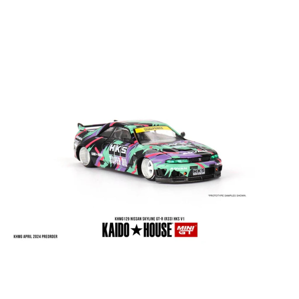 KAIDO HOUSE x MINI GT NISSAN SKYLINE GT-R R33 HKS V1 KHMG129 #129