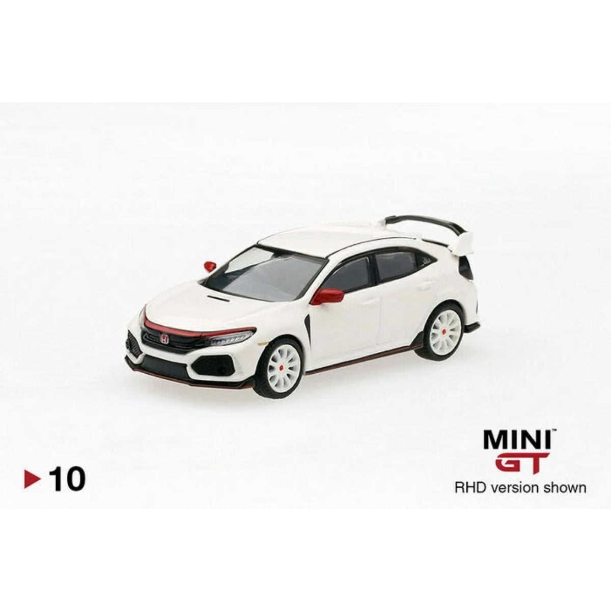 MINI GT HONDA CIVIC TYPE R CHAMPIONSHIP 1/64 WHITE MODULO EDITION BOX #10